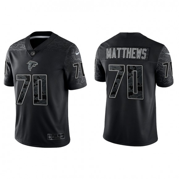 Jake Matthews Atlanta Falcons Black Reflective Limited Jersey