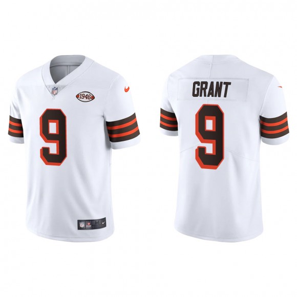 Men's Cleveland Browns Jakeem Grant White 1946 Collection Limited Jersey