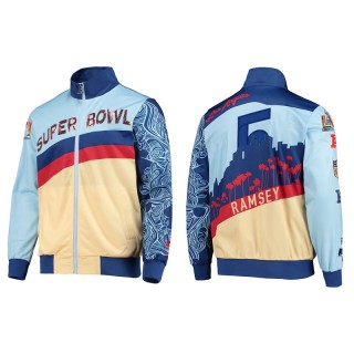 Jalen Ramsey Rams Blue Cream Super Bowl LVI Jacket