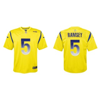 Jalen Ramsey Youth Los Angeles Rams Gold Inverted Game Jersey