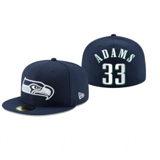 Seattle Seahawks Jamal Adams Navy Omaha 59FIFTY Fitted Hat