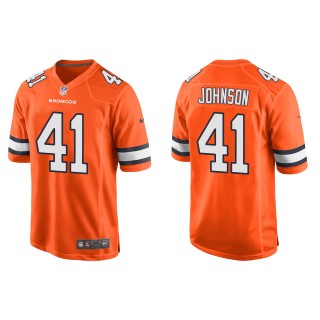 Men's Denver Broncos Jamar Johnson Orange Alternate Game Jersey