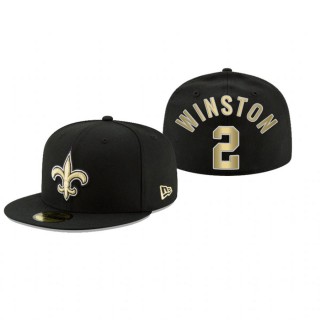 New Orleans Saints Jameis Winston Black Omaha 59FIFTY Fitted Hat