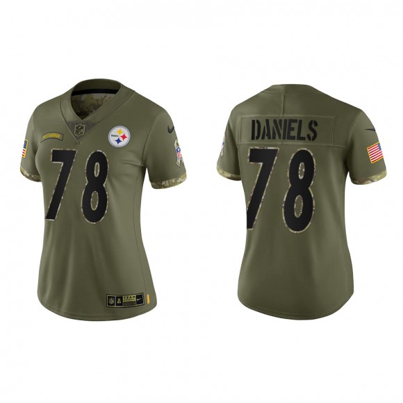 James Daniels Women's Pittsburgh Steelers Olive 2022 Salute To Service Limited Jersey