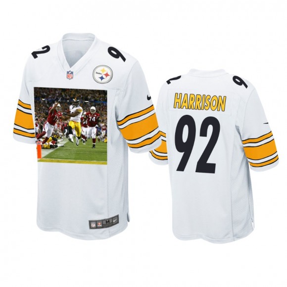 Pittsburgh Steelers James Harrison White Immaculate Interception Jersey