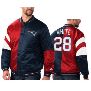Patriots James White Navy Red Split Jacket