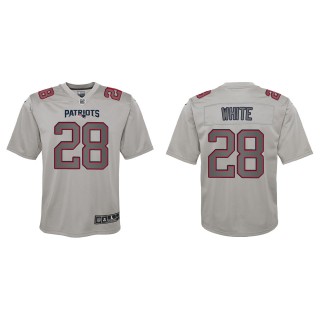 James White Youth New England Patriots Gray Atmosphere Game Jersey