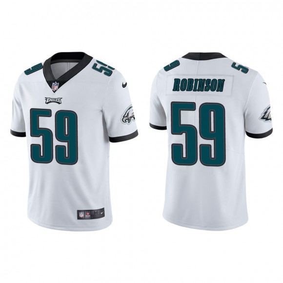 Men's Philadelphia Eagles Janarius Robinson White Vapor Limited Jersey