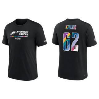 Jason Kelce Philadelphia Eagles Black 2022 NFL Crucial Catch Performance T-Shirt