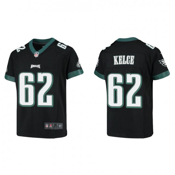 Jason Kelce Youth Philadelphia Eagles Black Game Jersey