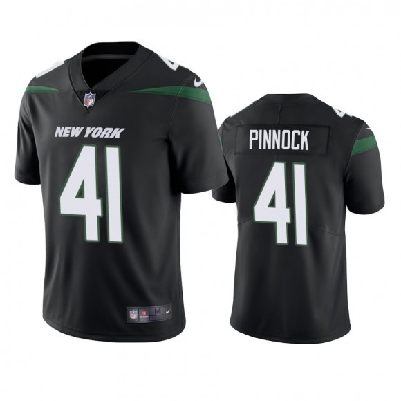 Jason Pinnock New York Jets Black Vapor Limited Jersey