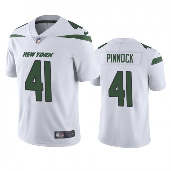 Jason Pinnock New York Jets White Vapor Limited Jersey