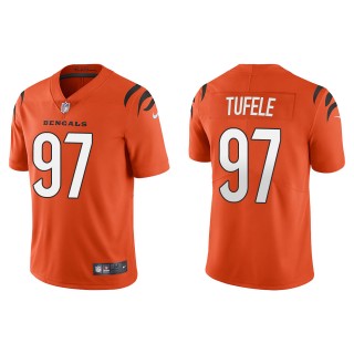 Men's Cincinnati Bengals Jay Tufele Orange Vapor Limited Jersey