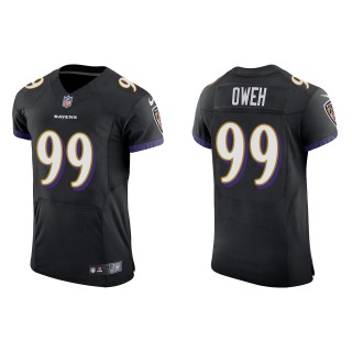 Jayson Oweh Men's Baltimore Ravens Black Alternate Vapor Elite Jersey