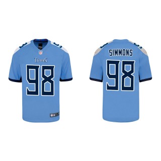 Jeffery Simmons Youth Tennessee Titans Light Blue Game Jersey