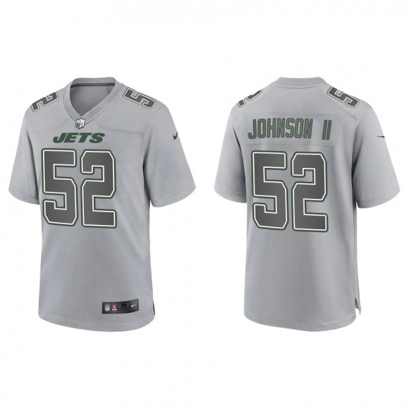 Jermaine Johnson II Men's New York Jets Gray Atmosphere Fashion Game Jersey