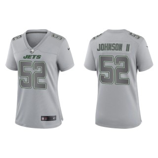 Jermaine Johnson II Women's New York Jets Gray Atmosphere Fashion Game Jersey