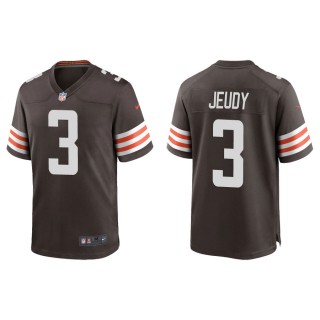 Men's Jerry Jeudy Browns Brown Game Jersey