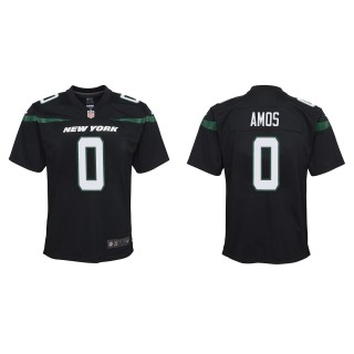 Youth Adrian Amos Jets Black Game Jersey