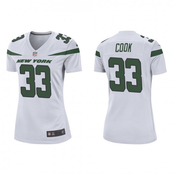 Women Dalvin Cook Jets White Game Jersey