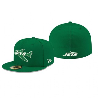 New York Jets Kelly Green Omaha Throwback 59FIFTY Fitted Hat