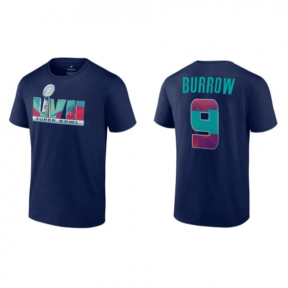 Joe Burrow Super Bowl LVII Nike Navy T-Shirt