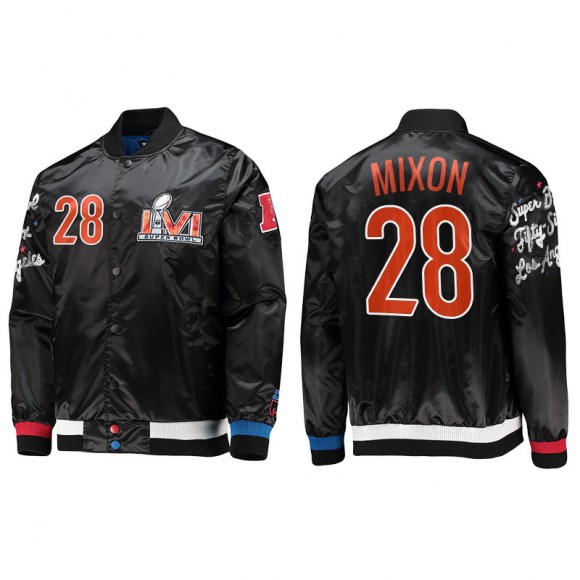 Joe Mixon Bengals Black Super Bowl LVI Jacket