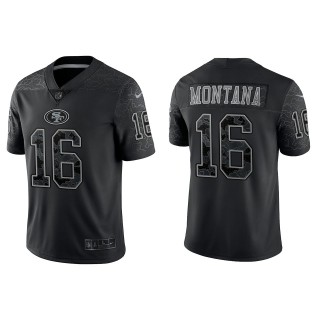 Joe Montana San Francisco 49ers Black Reflective Limited Jersey