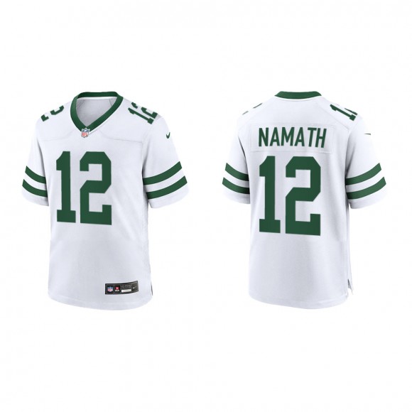 Joe Namath Youth Jets White Legacy Game Jersey
