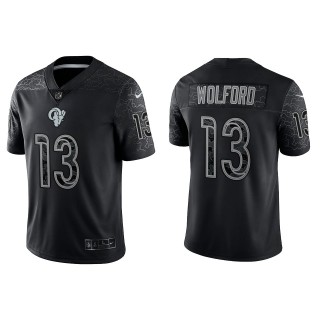 John Wolford Los Angeles Rams Black Reflective Limited Jersey