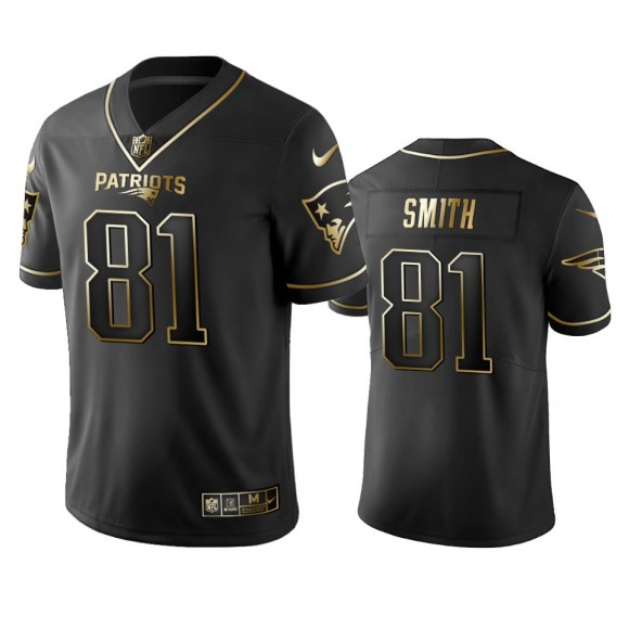 Jonnu Smith Patriots Black Golden Edition Vapor Limited Jersey