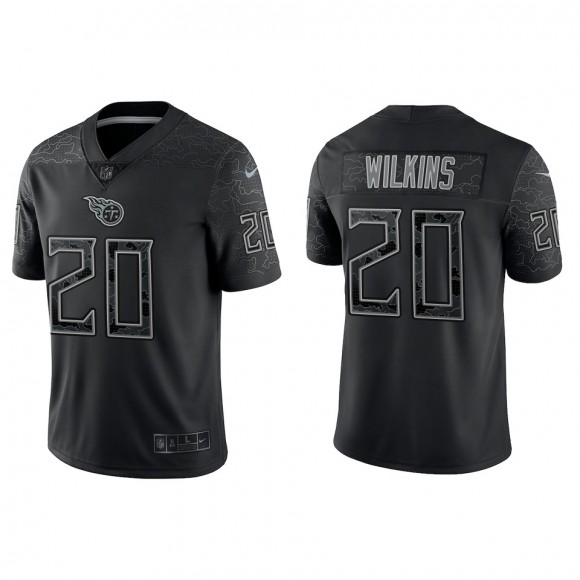 Jordan Wilkins Tennessee Titans Black Reflective Limited Jersey