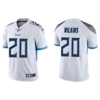 Men's Tennessee Titans Jordan Wilkins White Vapor Limited Jersey