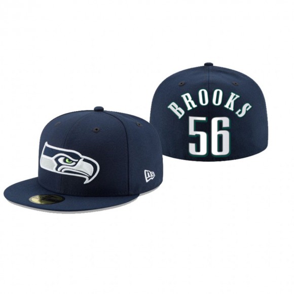 Seattle Seahawks Jordyn Brooks Navy Omaha 59FIFTY Fitted Hat