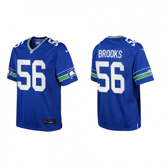 Jordyn Brooks Youth Seattle Seahawks Royal Throwback Game Jersey