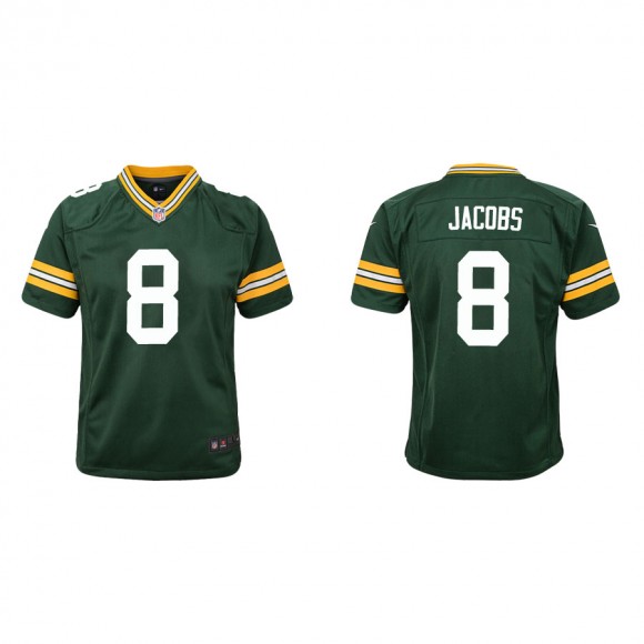 Youth Josh Jacobs Packers Green Game Jersey