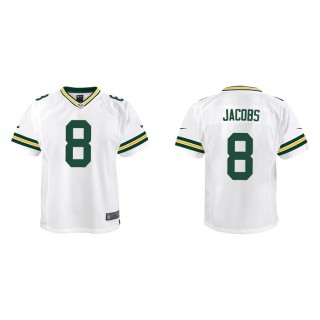 Youth Josh Jacobs Packers White Game Jersey