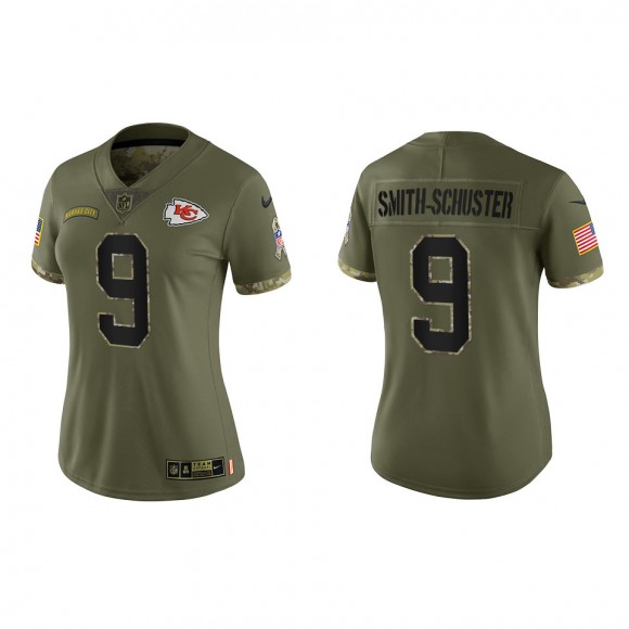 JuJu Smith-Schuster Women's Kansas City Chiefs Olive 2022 Salute To Service Limited Jersey