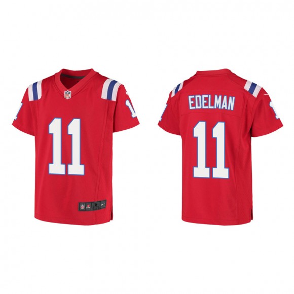 Julian Edelman Youth New England Patriots Red Game Jersey