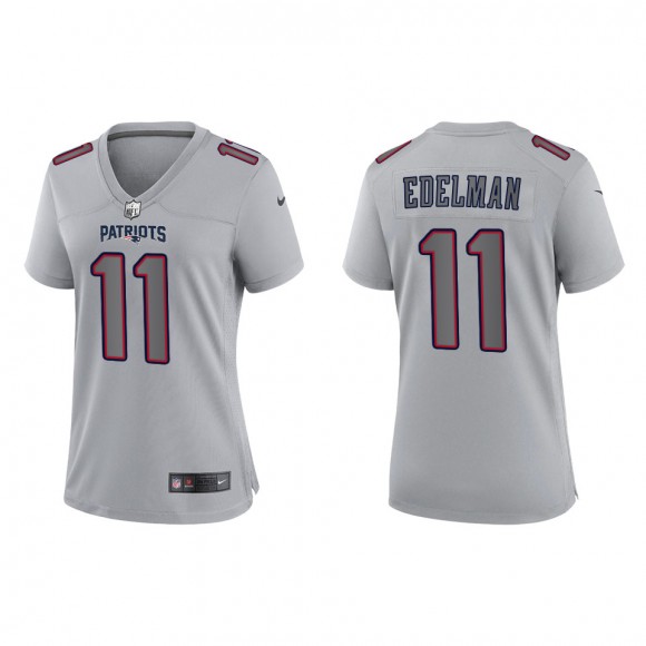 Julian Edelman Women's New England Patriots Gray Atmosphere Fashion Game Jersey