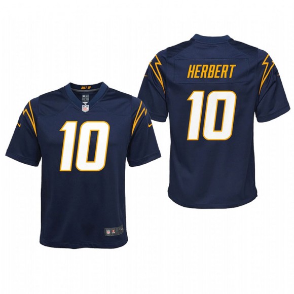 Youth Los Angeles Chargers Justin Herbert Game Jersey - Navy
