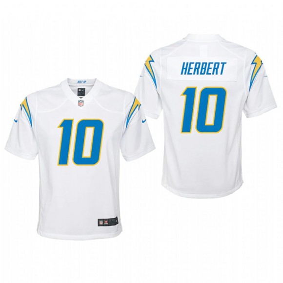 Youth Los Angeles Chargers Justin Herbert Game Jersey - White