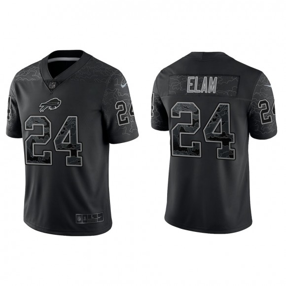 Kaiir Elam Buffalo Bills Black Reflective Limited Jersey