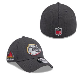 Kansas City Chiefs Graphite 2024 NFL Draft 39THIRTY Flex Hat