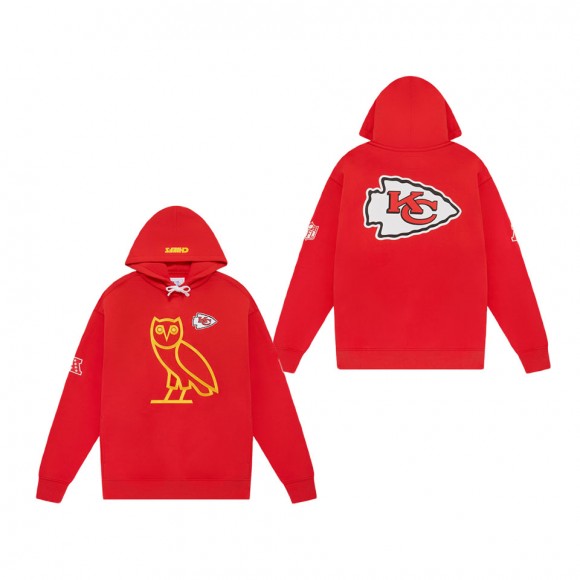 Kansas City Chiefs OVO x NFL Red OG Owl Pullover Hoodie