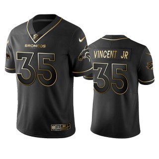 Broncos Kary Vincent Jr. Black Golden Edition Vapor Limited Jersey