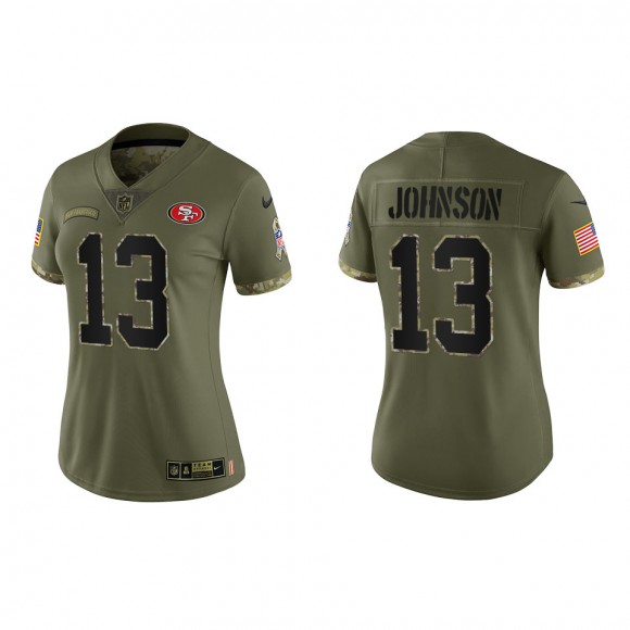 KeeSean Johnson Women's San Francisco 49ers Olive 2022 Salute To Service Limited Jersey