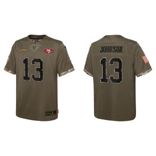 KeeSean Johnson Youth San Francisco 49ers Olive 2022 Salute To Service Limited Jersey