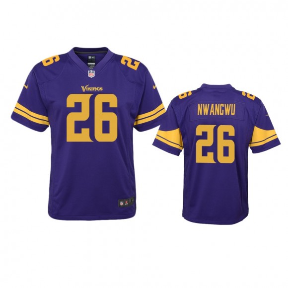 Minnesota Vikings Kene Nwangwu Purple Color Rush Game Jersey