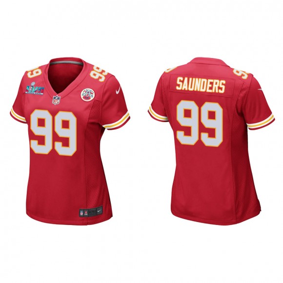 Khalen Saunders Women's Kansas City Chiefs Super Bowl LVII Red Game Jersey